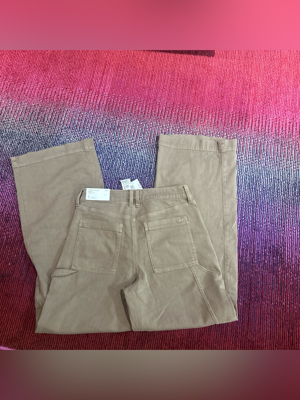 NWT American Eagle Outfitters Super High Rise Baggy Wide Leg Women's Pants 27 4